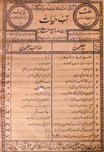 Aab E Hayat Vol 6 No 1 March 1938-SVK-Shumara Number-001