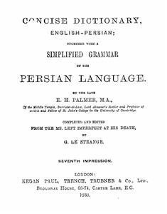 Concise Dictionary English-Persian