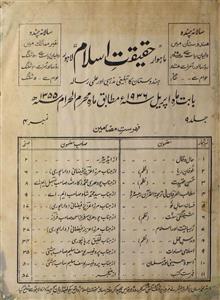 Haqiqat E Islam Jild 9 No 4 April 1936-Svk-Shumara Number-004