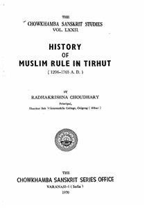 history of muslim rule in tirhut