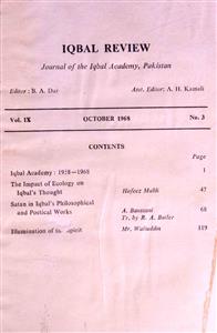 Iqbal Review Jild 9 No 3 October 1968-SVK