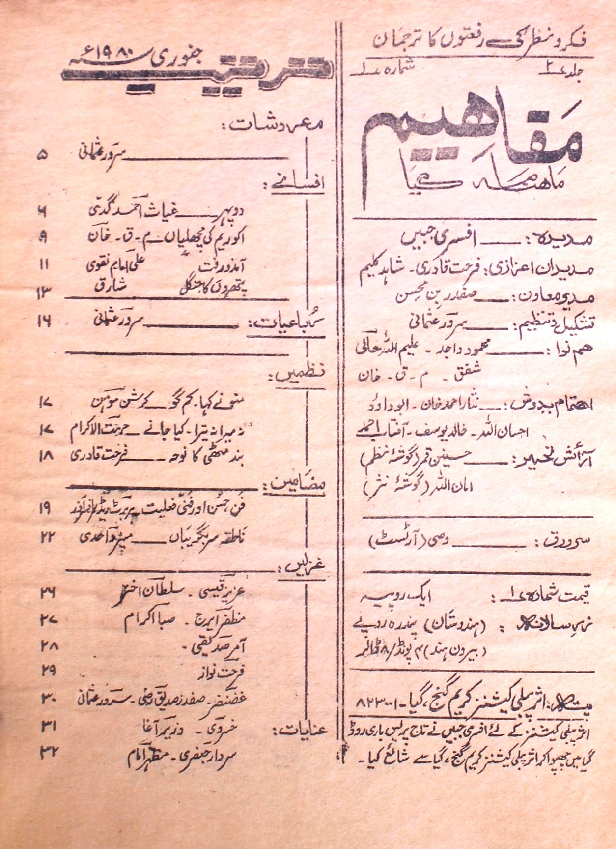 Mafaaheem Jild.2 No.1 1980-SVK