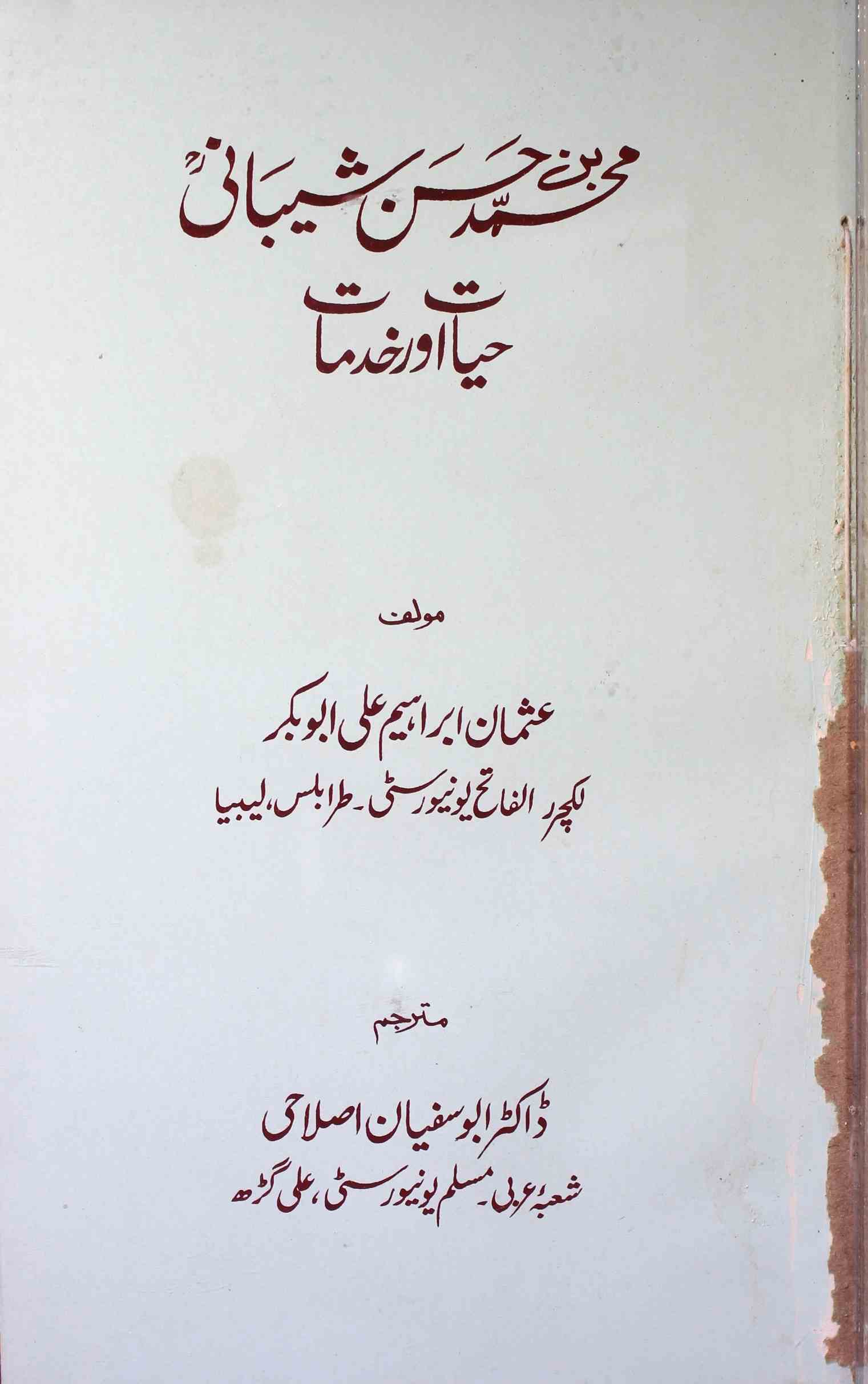 Mohammad Bin Hasan Sheebani Hayat Aur Khidmat
