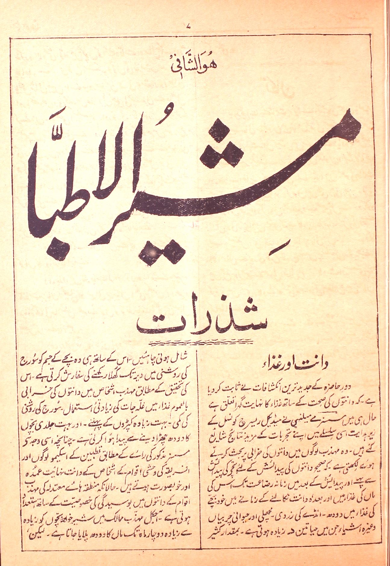 MasheerUl Attiba Jild 12 No 8 May 1934-GNTC-Shumara Number-008