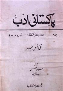 Pakistani Adab Jild 3 No 18,19 June,July 1976-SVK-Shumara Number-018,019