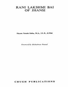 Rani Lakshmi Bai of Jhansi