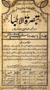 Tabsirah Ul Atabbaa Jild 2 No 10 September  1922-Svk-Shumara Number-010