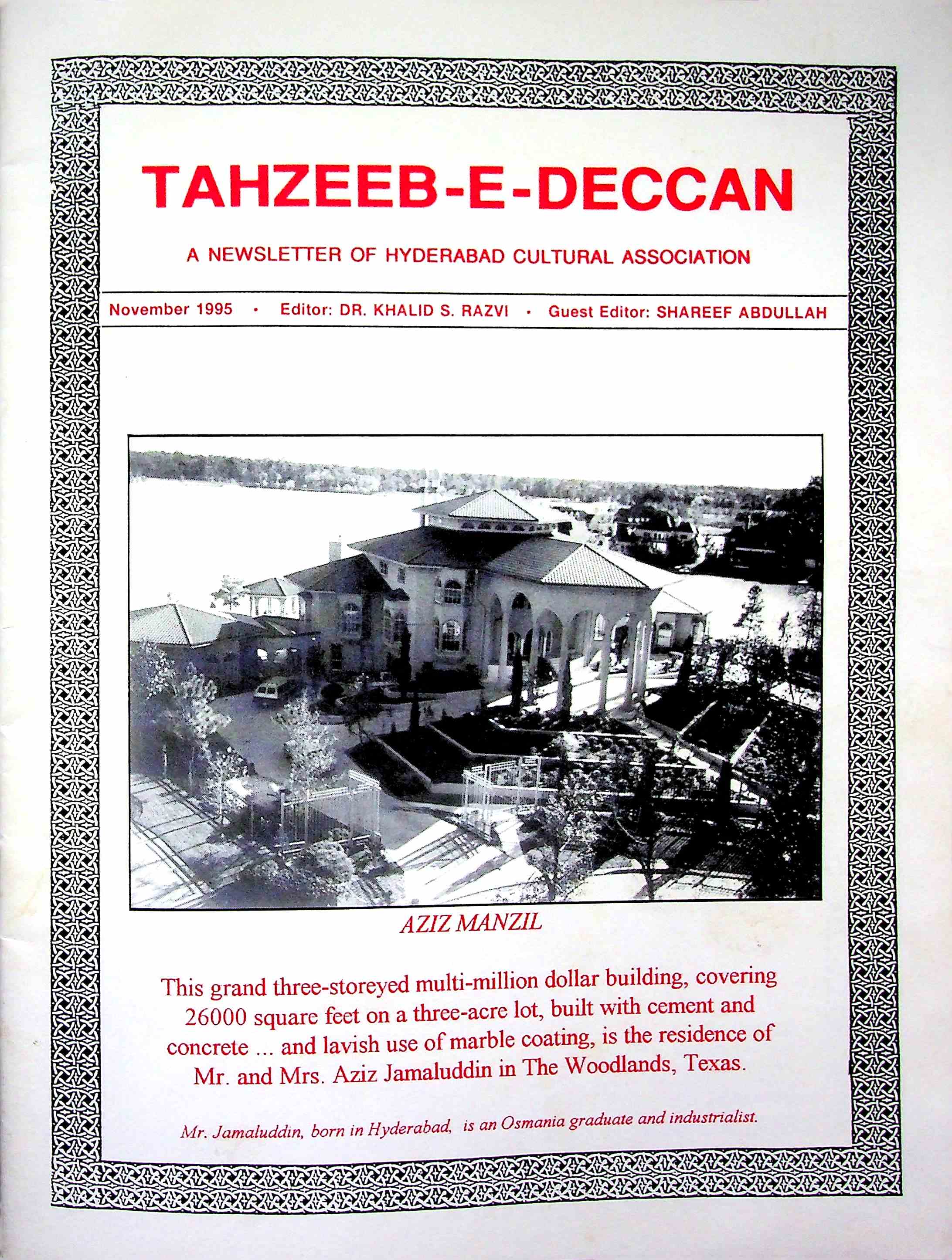 Tahzeeb-E-Deccan Nov 1995