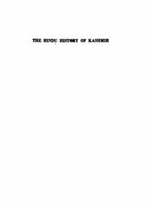 The Hindu History Of Kashmeer