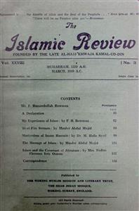 The Islamic Review Jild 28 No 3 March 1940 MANUU