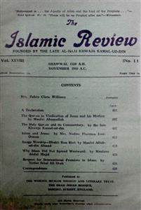 The Islamic Review Jild 28 No 11 Nov 1940 MANUU-Shumara Number-011