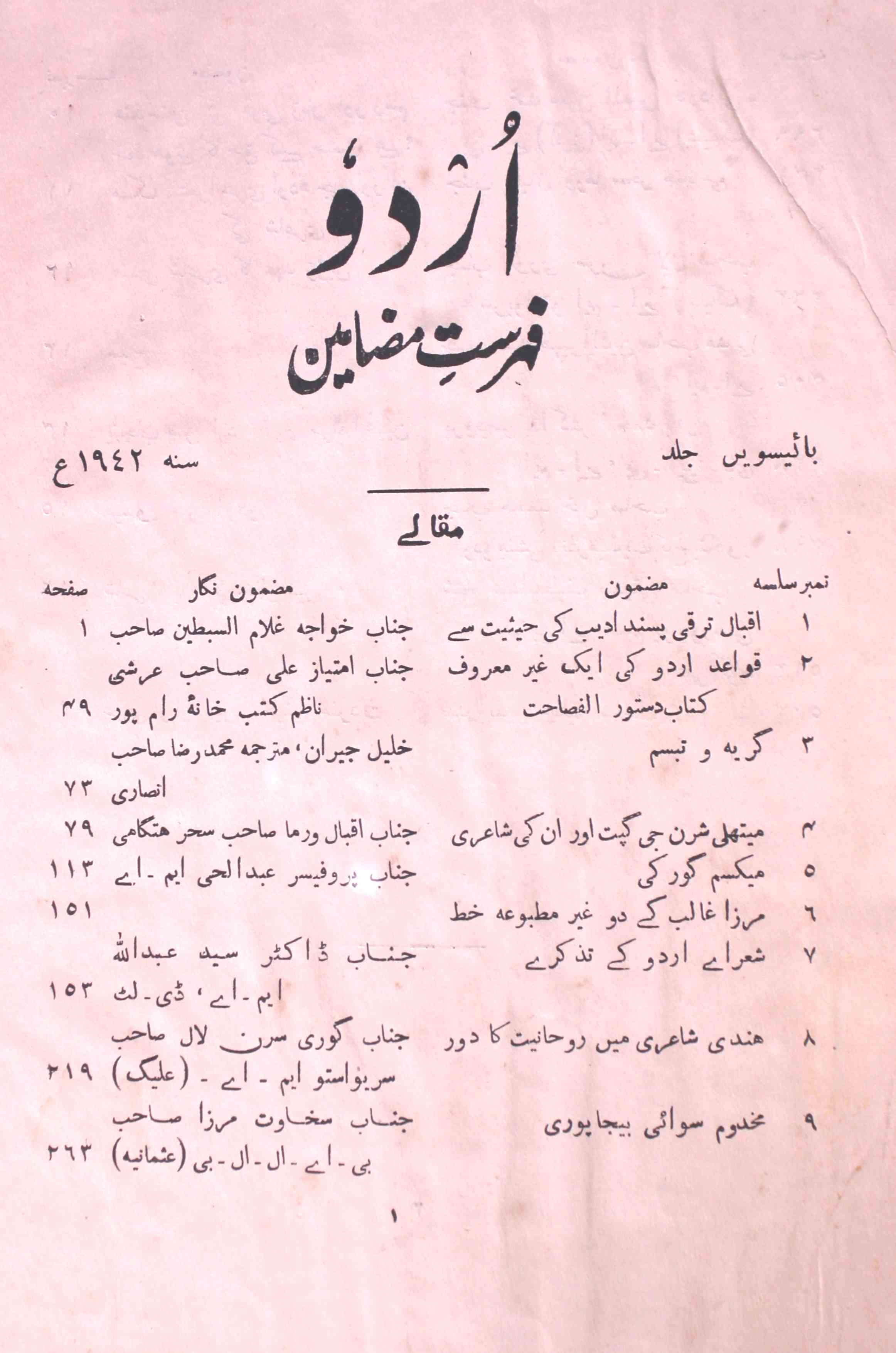 Urdu Jild 22 October 1942-SVK-Shumara Number-000