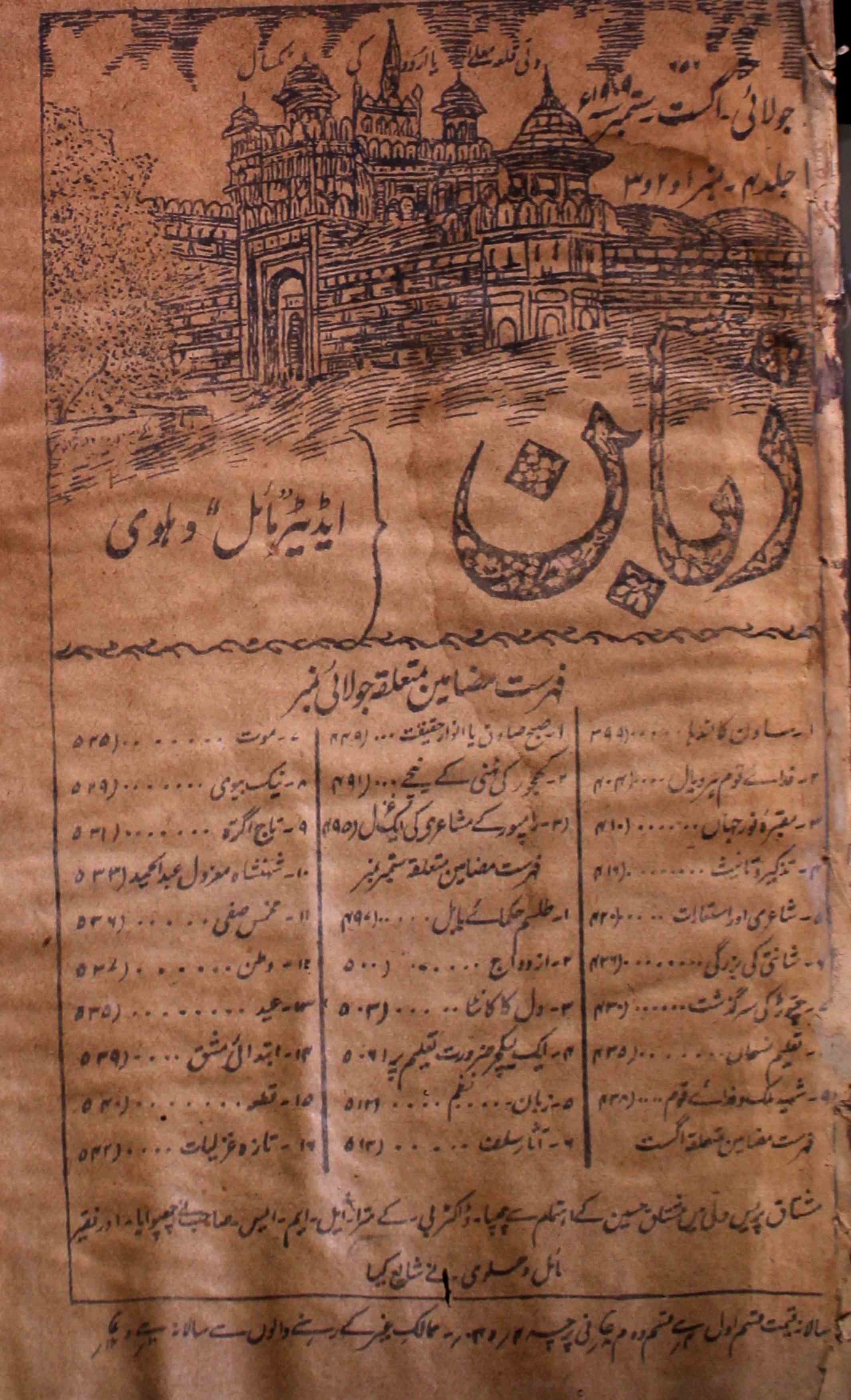 Zuban Jild 4 No 1,2,3 July,August,September 1909-SVK-Shumara Number-001,002,003
