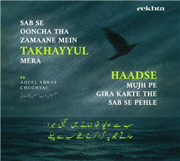 sab se uu.nchaa thaa zamaane me.n taKHayyul meraa sab se uu.nchaa thaa zamaane me.n taKHayyul meraa-Aqeel Abbas Chughtai