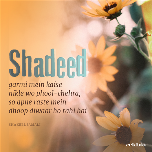 शदीद गर्मी में कैसे निकले वो फूल-चेहरा
सो अपने रस्ते में धूप दीवार हो रही है