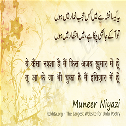 یہ کیسا نشہ ہے میں کس عجب خمار میں ہوں-منیر نیازی